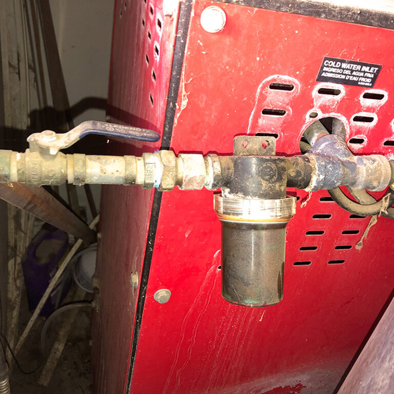 Inline Water Filter Filled With Debris. The Tank Should Be Clear!