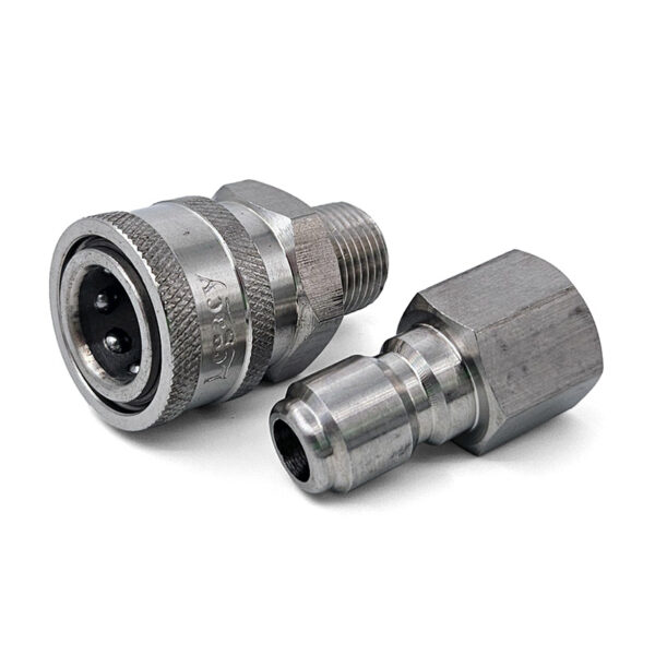 3/8" Quick Coupler Set, Stainless Steel