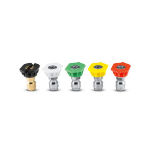 General Pump Quick Connect Nozzle 5-Pack - Includes Black Soap, White 40°, Green 25°, Yellow 15°, and Red 0° Nozzles