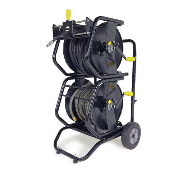 Ready-Stack Wheel Cart with Two Hose Reels