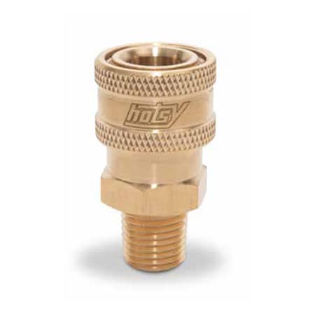 Hotsy 1/4 in MPT x 1/4 in Quick Coupler, Brass - 4000 PSI