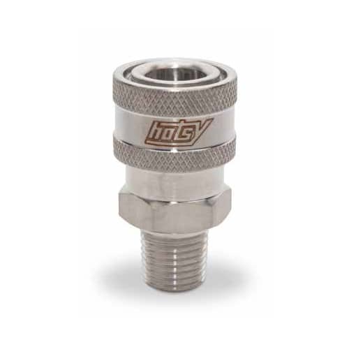 Hotsy 1/4 in MPT x 1/4 in Quick Coupler, Stainless - 6000 PSI