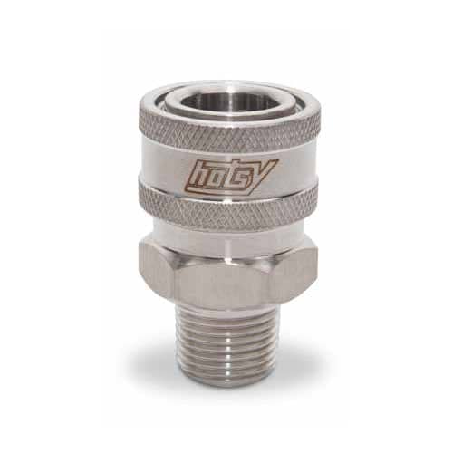 Hotsy 3/8 in MPT x 3/8 in Quick Coupler, Stainless - 6000 PSI