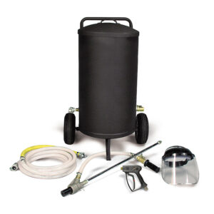 Industrial Sandblaster Kit with Pot - Includes Sand Pot, Sandblaster Wand, Sandblaster Hose, Trigger Gun and Safety Mask