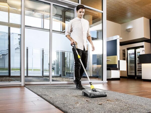Karcher EB 30/1 Sweeping Dirt From Lobby