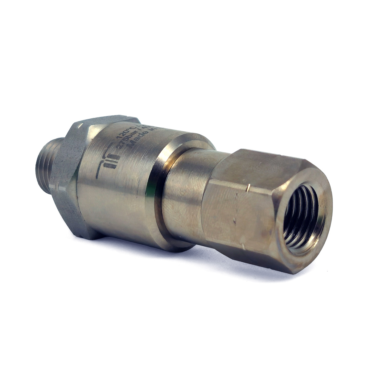Mosmatic Gun Swivel, NPTF M x NPTF F, 4000 PSI Stainless - Image 3