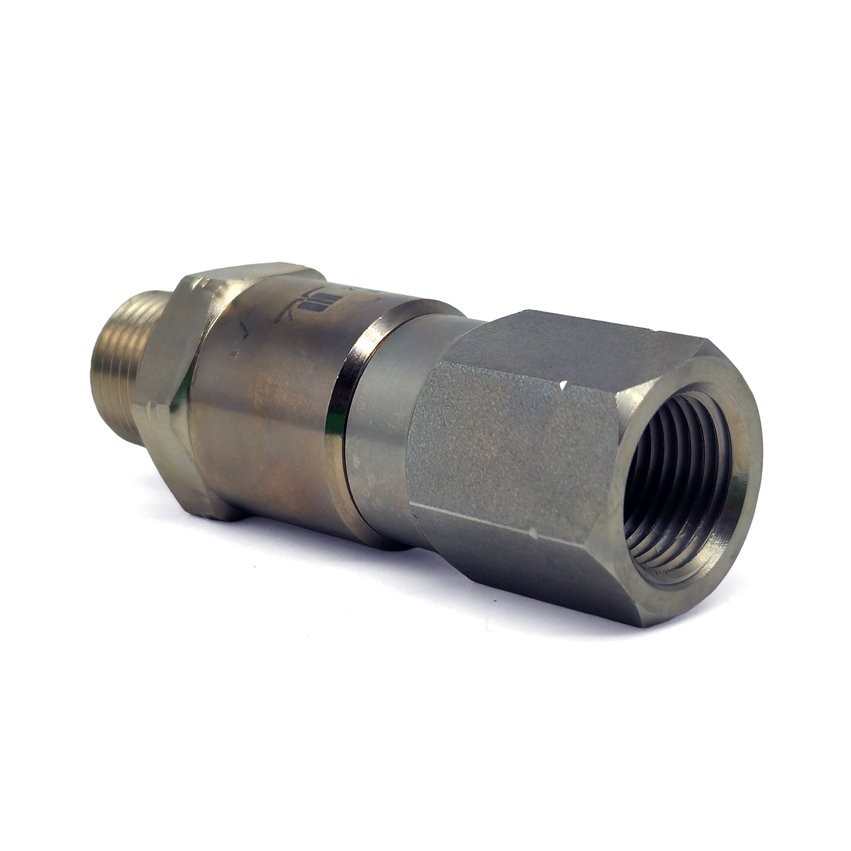 Mosmatic Gun Swivel, NPTF M x NPTF F, 4000 PSI Stainless