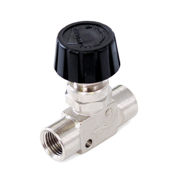 Nickle-Plated Series 28 Flow Control Valve with Knob