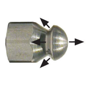 Sewer Jet Nozzle with 1 Forward and 3 Back Ports