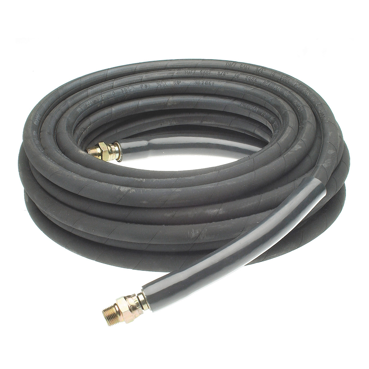 Smooth Gray Non-Marking Pressure Washer Hose, 3/8" ID, 1-Wire