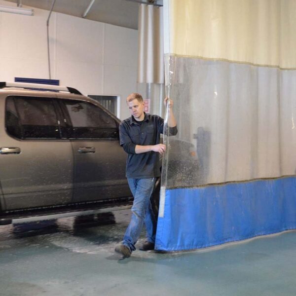 Goff's Wash Bay Curtain Being Closed By Service Tech